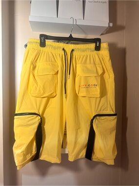 Yellow Cargo Shorts for Men